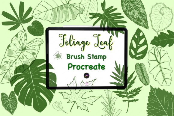 Download Procreate Brush Stamp Leaf Foliage - Procreate brush stamp Collection