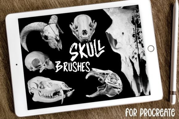 Download 21 Skull Halloween Procreate Brush Stamp - Procreate brush stamp Collection