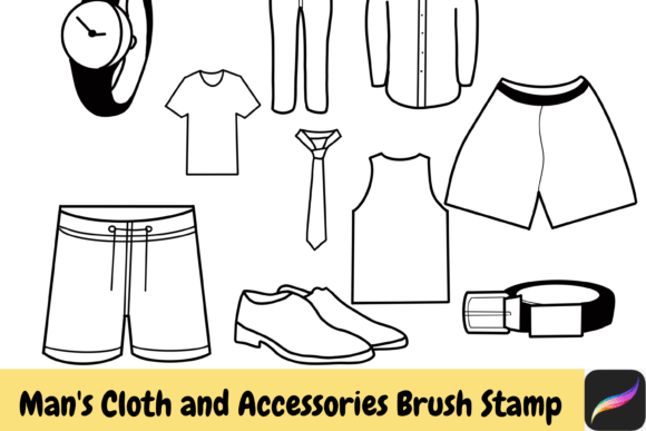 Download Man Cloth Procreate Brush Stamps - Procreate brush stamp Collection