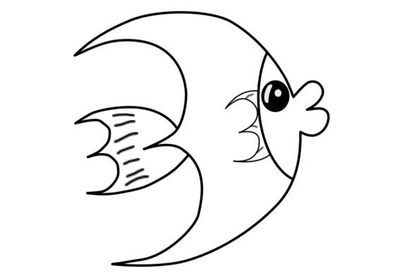 Download Fish Line Art Procreate Brush Stamp - Procreate brush stamp Collection