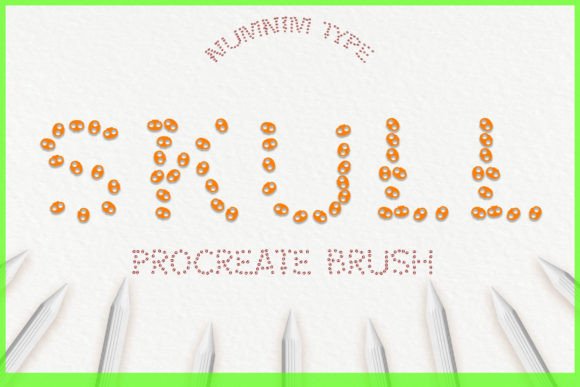 Download Procreate Brush Stamp Skull Kids a-Z - Procreate brush stamp Collection