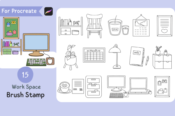 Download Procreate Brush Stamp Work Space - Procreate brush stamp Collection