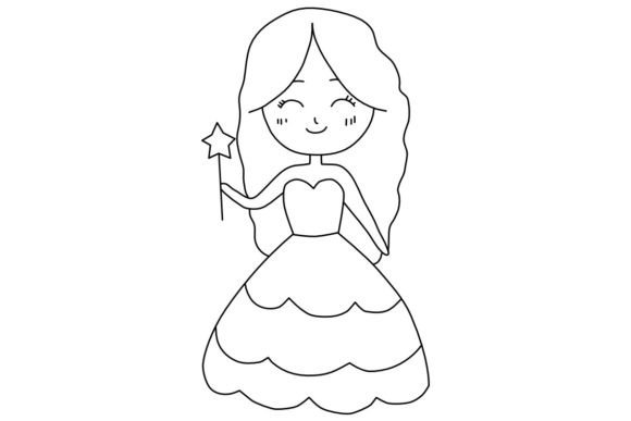 Download Princess Line Art Procreate Brush Stamp - Procreate brush stamp Collection