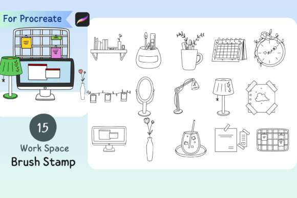 Download Procreate Brush Stamp Work Space - Procreate brush stamp Collection