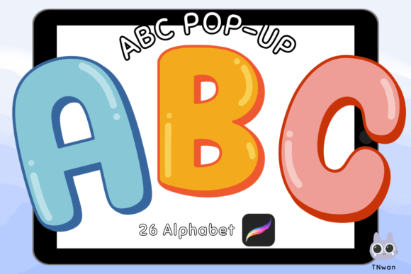 Download Alphabet Procreate Brush Stamp Letters - Procreate brush stamp Collection