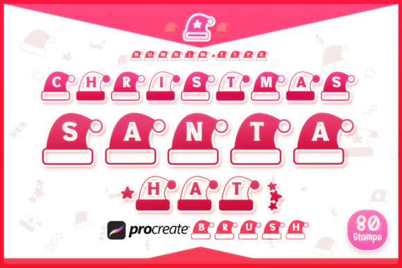 Download Procreate Brush Stamp Christmas SantaHat - Procreate brush stamp Collection