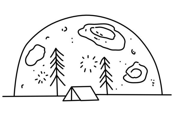Download NightTentLandscape Procreate Brush Stamp - Procreate brush stamp Collection
