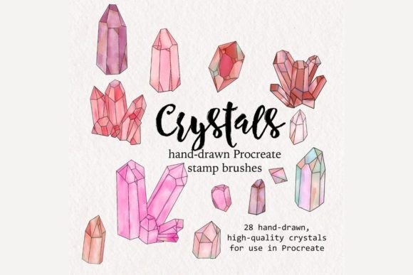 Download Crystal Procreate Brush Stamps - Procreate brush stamp Collection