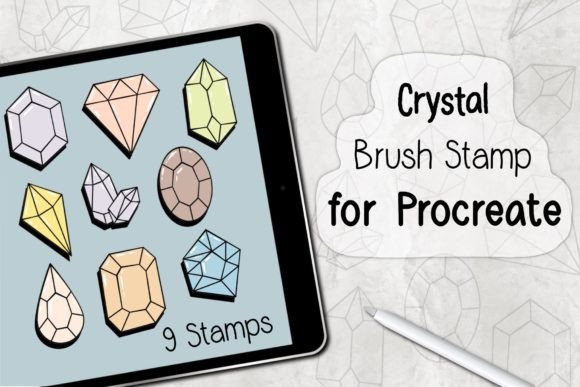 Download ‪Crystal | Procreate Brush Stamp‬ - Procreate brush stamp Collection