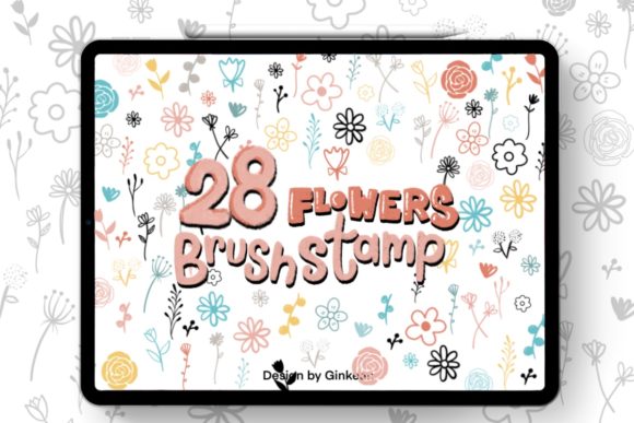 Download Flower Procreate Brush Stamp, Procreate - Procreate brush stamp Collection