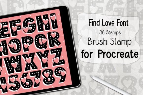 Download Find Love Font ‪Procreate Brush Stamp‬ - Procreate brush stamp Collection