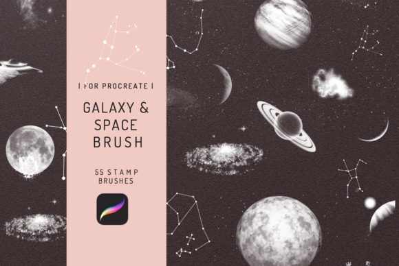 Download 55 Procreate Galaxy and Space Brushes - Galaxy Collection