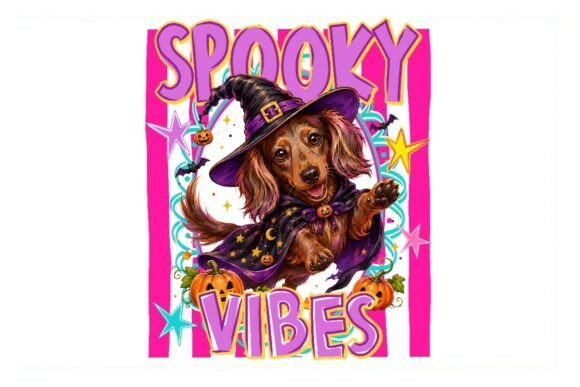 Download Spooky Vibes Dachshund Halloween Design - Dachshund Collection