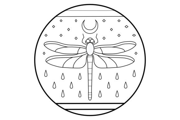 Download Dragonfly Rain Procreate Brush Stamp - Procreate brush stamp Collection