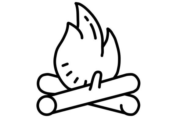 Download Fire LineArt Procreate Brush Stamp - Procreate brush stamp Collection