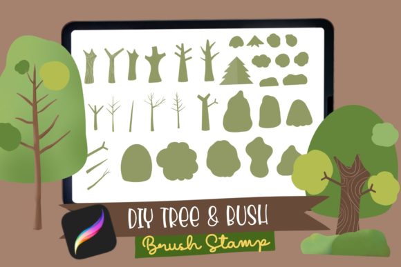 Download DIY Tree Procreate Brush Stamp - Procreate brush stamp Collection
