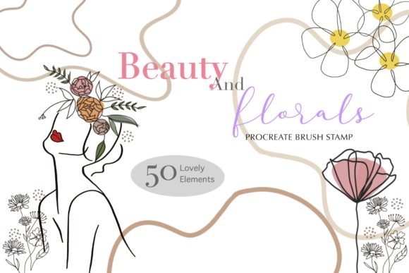 Download Beauty and Florals Procreate Brush Stamp - Procreate brush stamp Collection