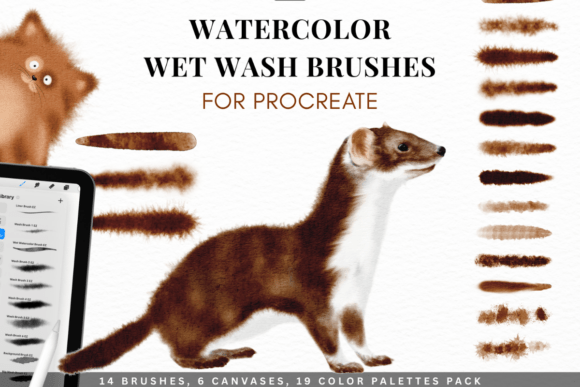 Download Realistic Watercolor Wet Wash Brushes - Premium Resources
