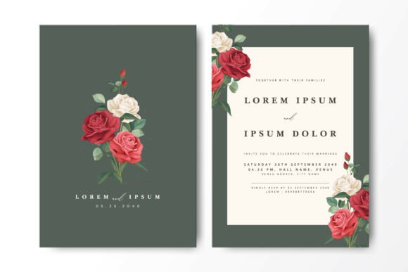 Download Handrawn Roses Wedding Invitation Card - Wedding invitation Collection