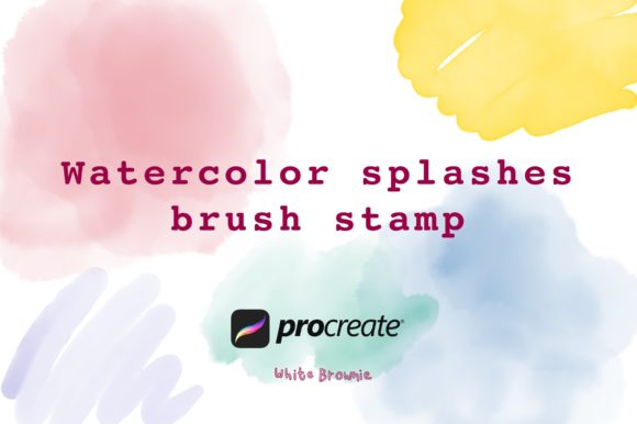 Download Procreate Brush Stamp- 40 Watercolor - Procreate brush stamp Collection